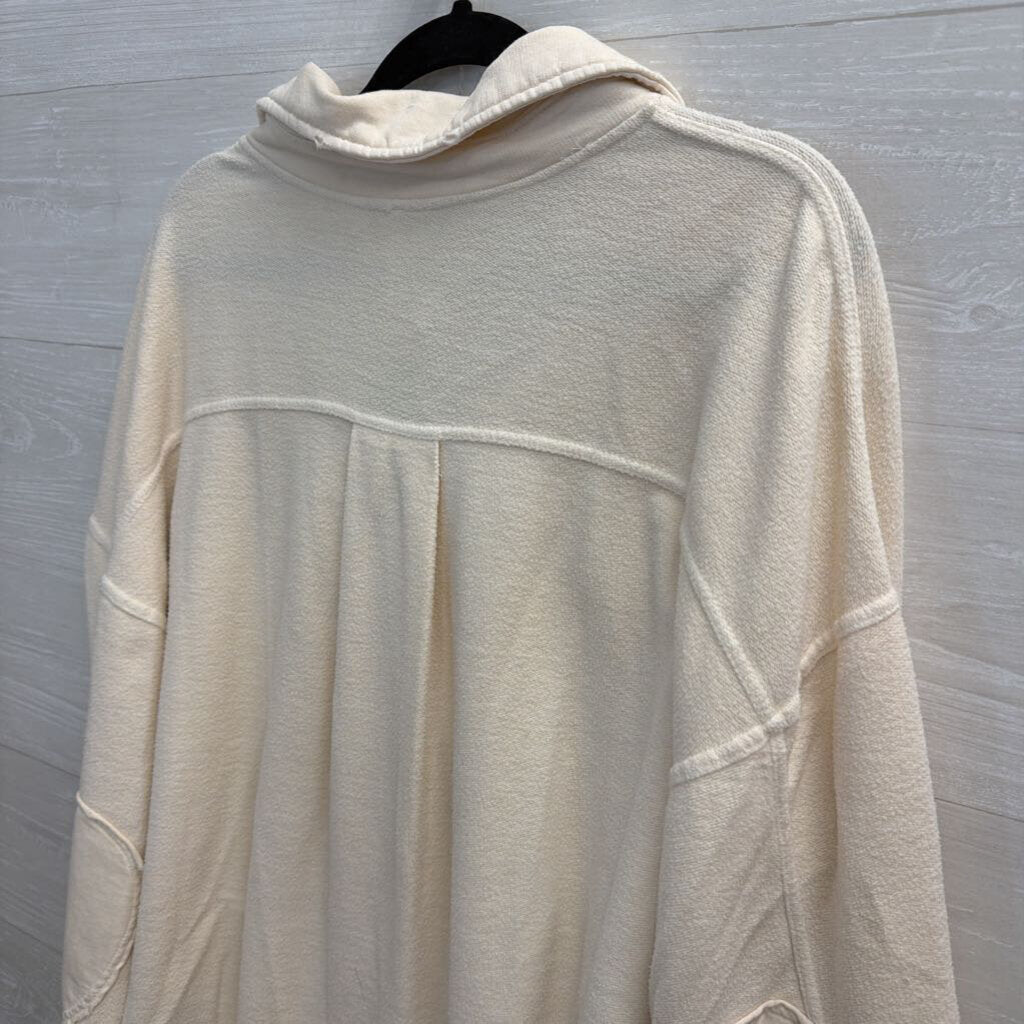 Free People Cream Ruby Shacket Top Medium