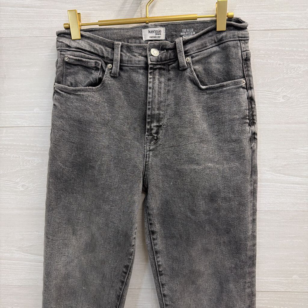 Kensie Jeans Grey Denim The Allie High Rise Slim Straight Jeans 29