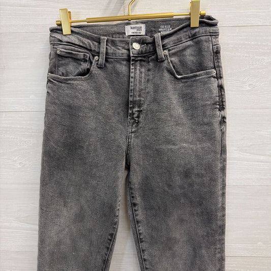 Kensie Jeans Grey Denim The Allie High Rise Slim Straight Jeans 29