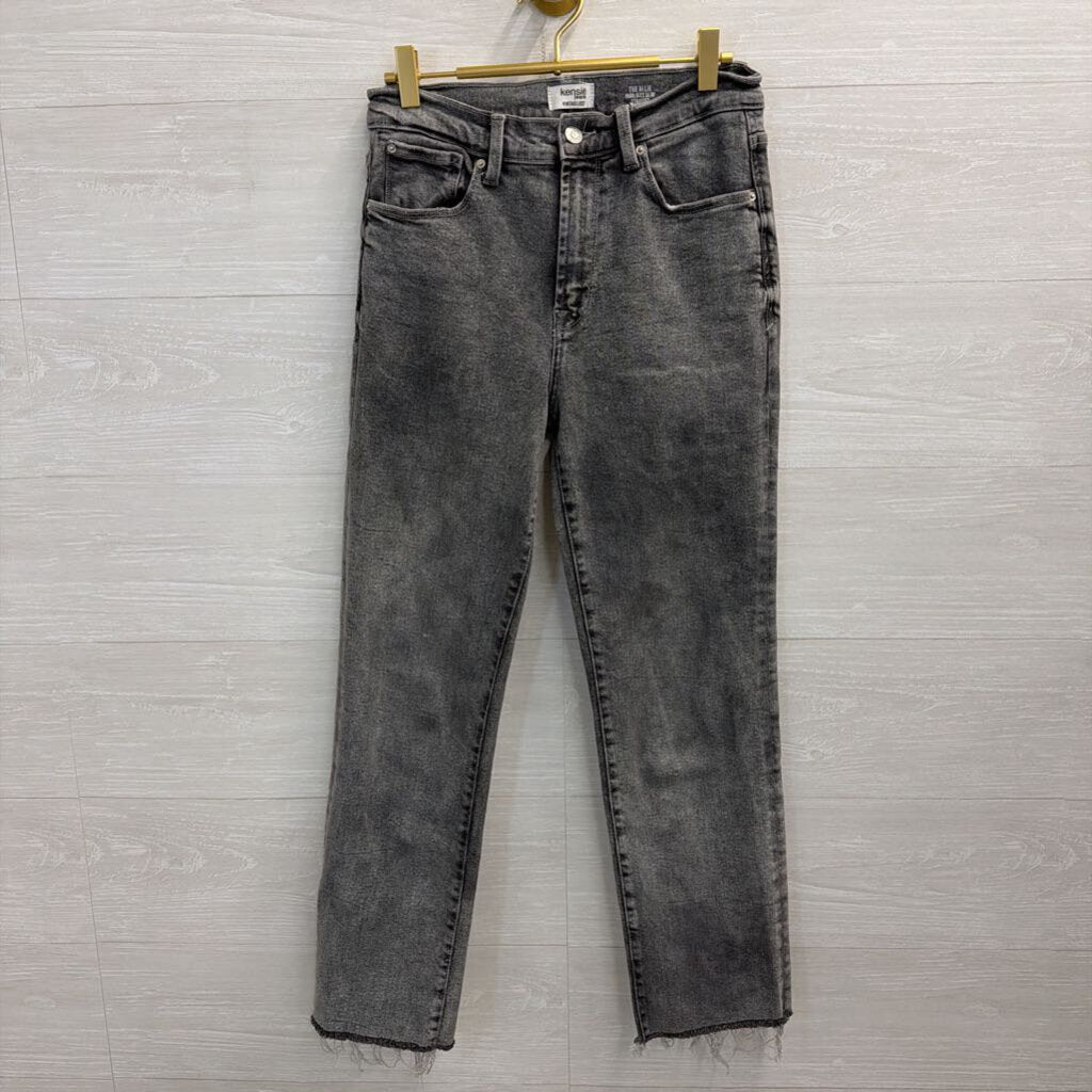 Kensie Jeans Grey Denim The Allie High Rise Slim Straight Jeans 29