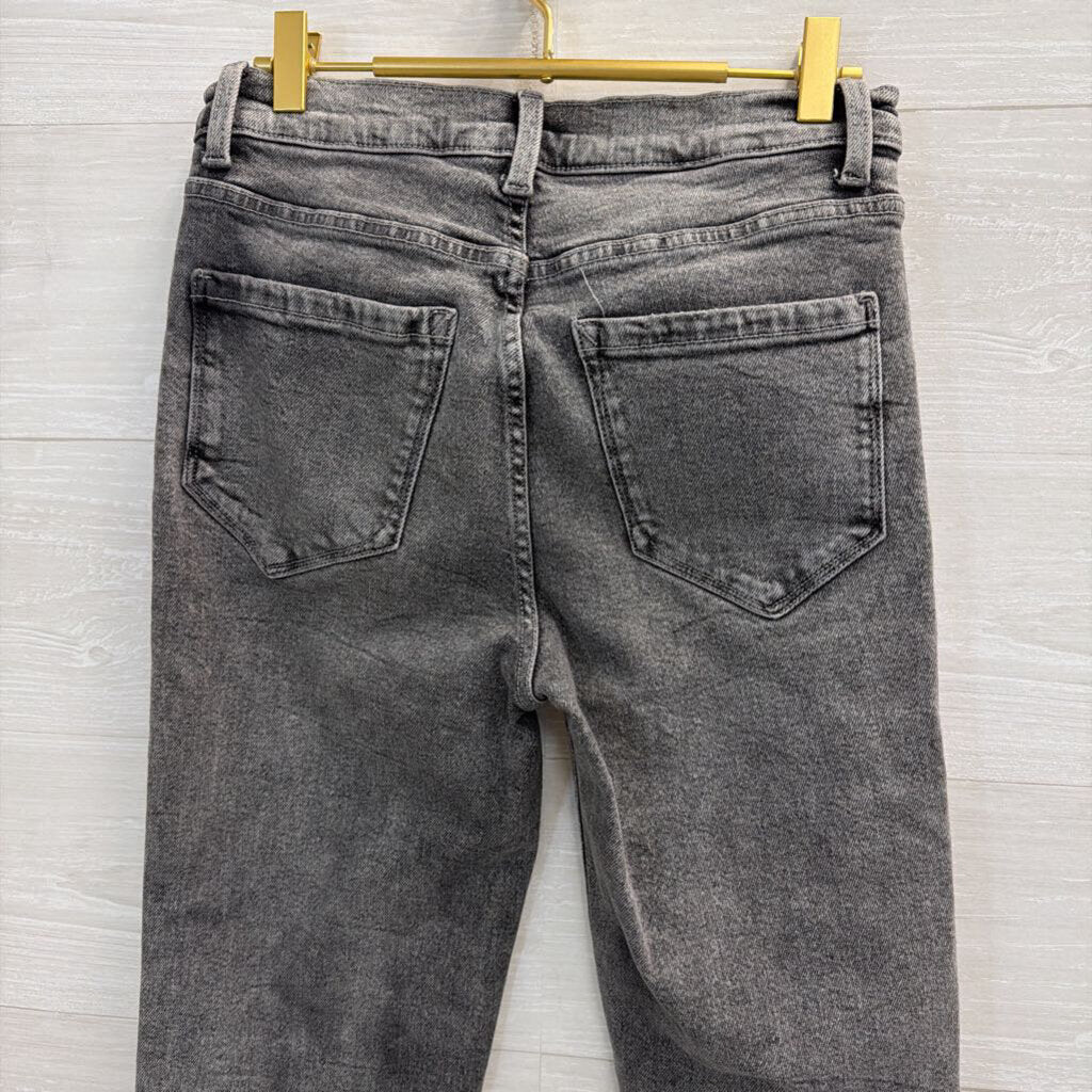 Kensie Jeans Grey Denim The Allie High Rise Slim Straight Jeans 29