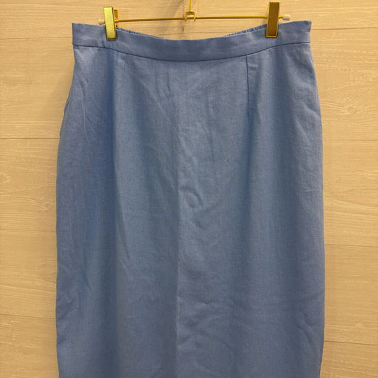 Wayf Blue/ White Lace Edge Maxi Skirt Large