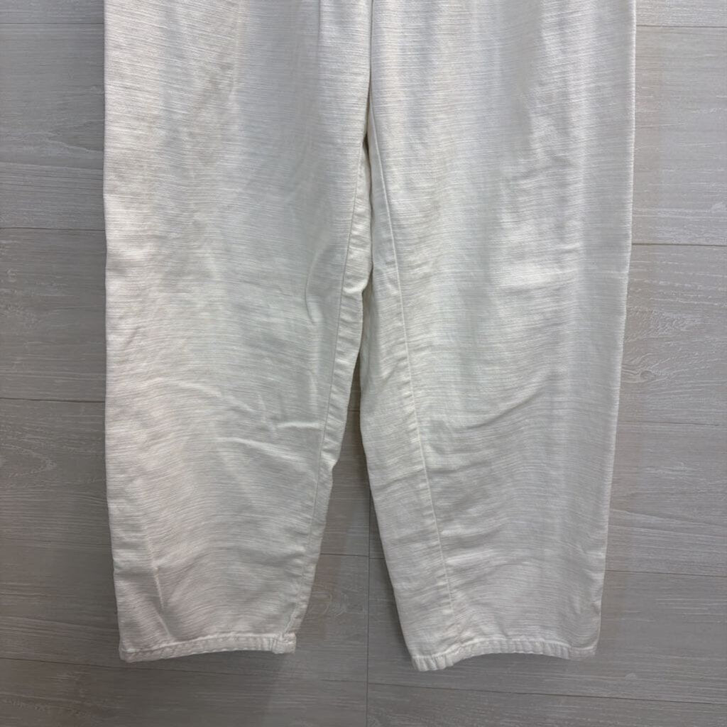 Free People White Gathered Waist Pant 2