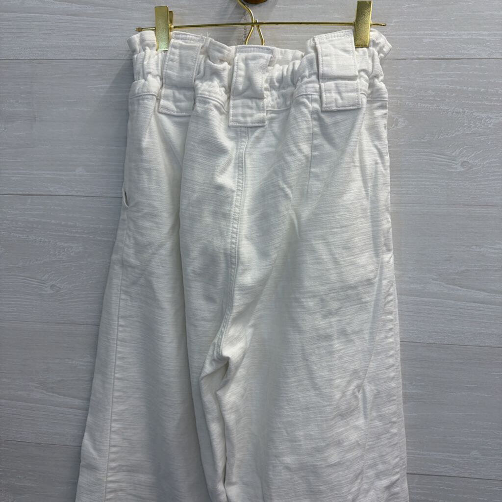 Free People White Gathered Waist Pant 2