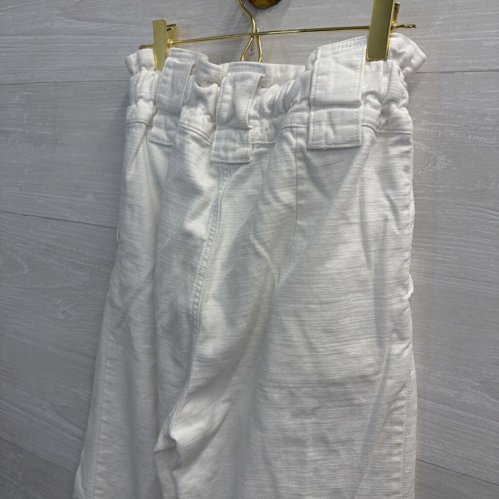 Free People White Gathered Waist Pant 2