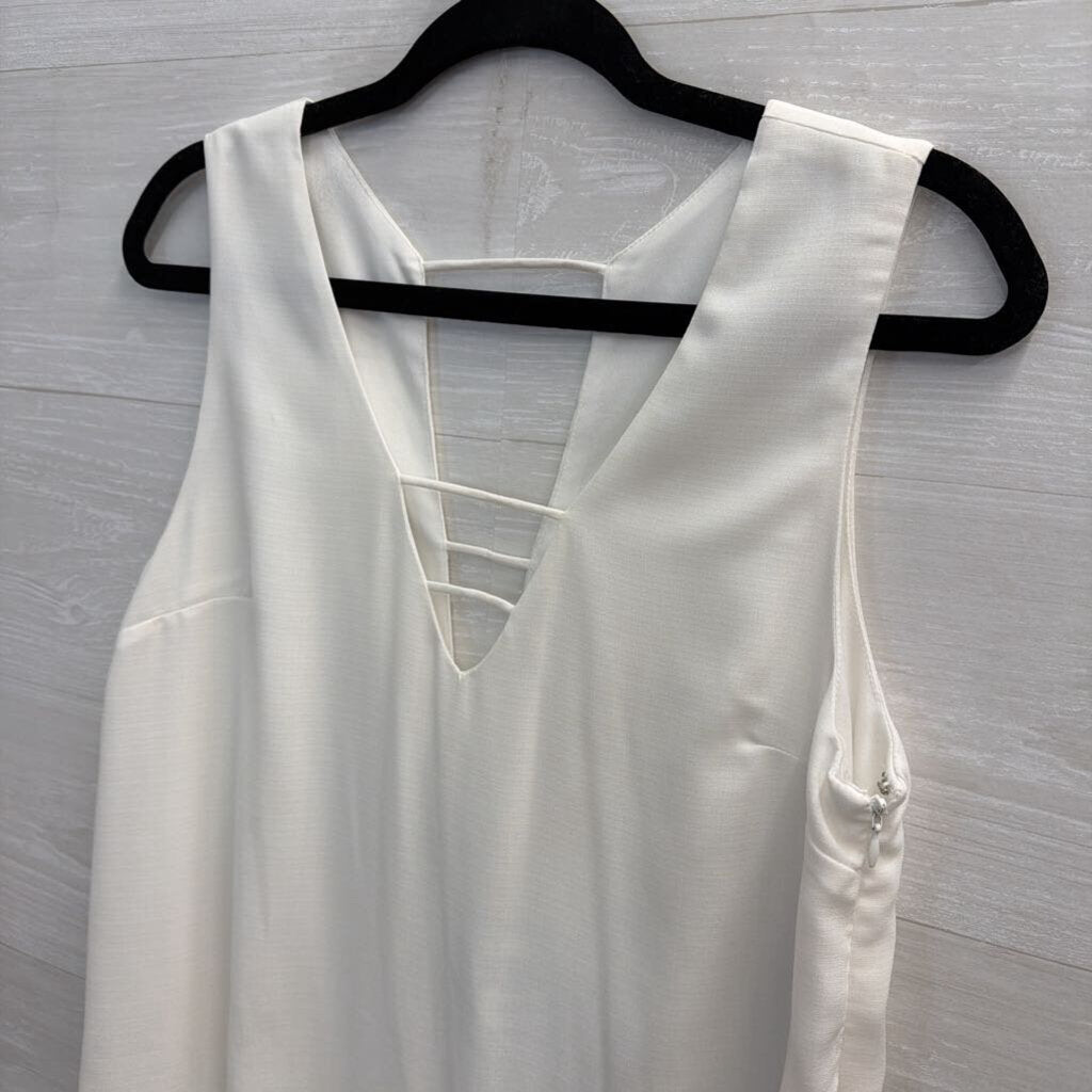 Love Riche White Sleeveless Shift Dress Medium