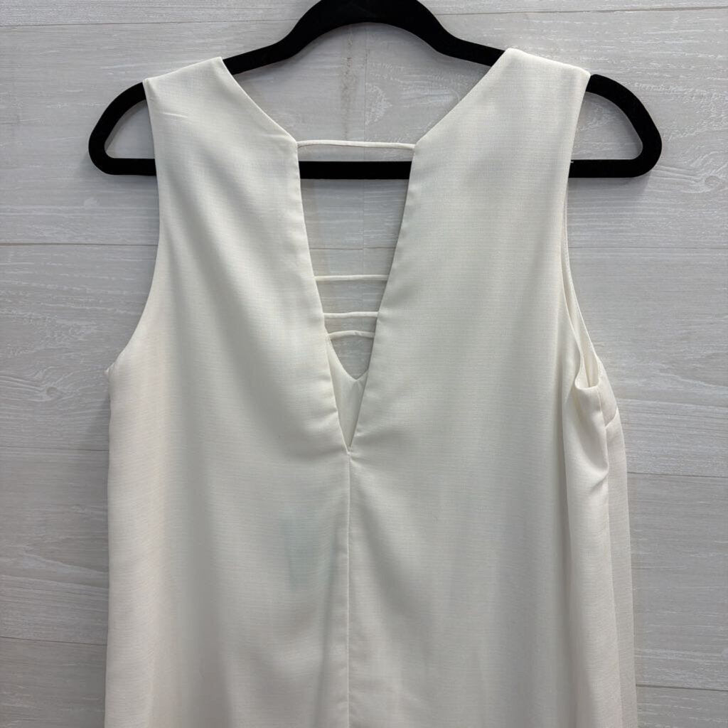 Love Riche White Sleeveless Shift Dress Medium