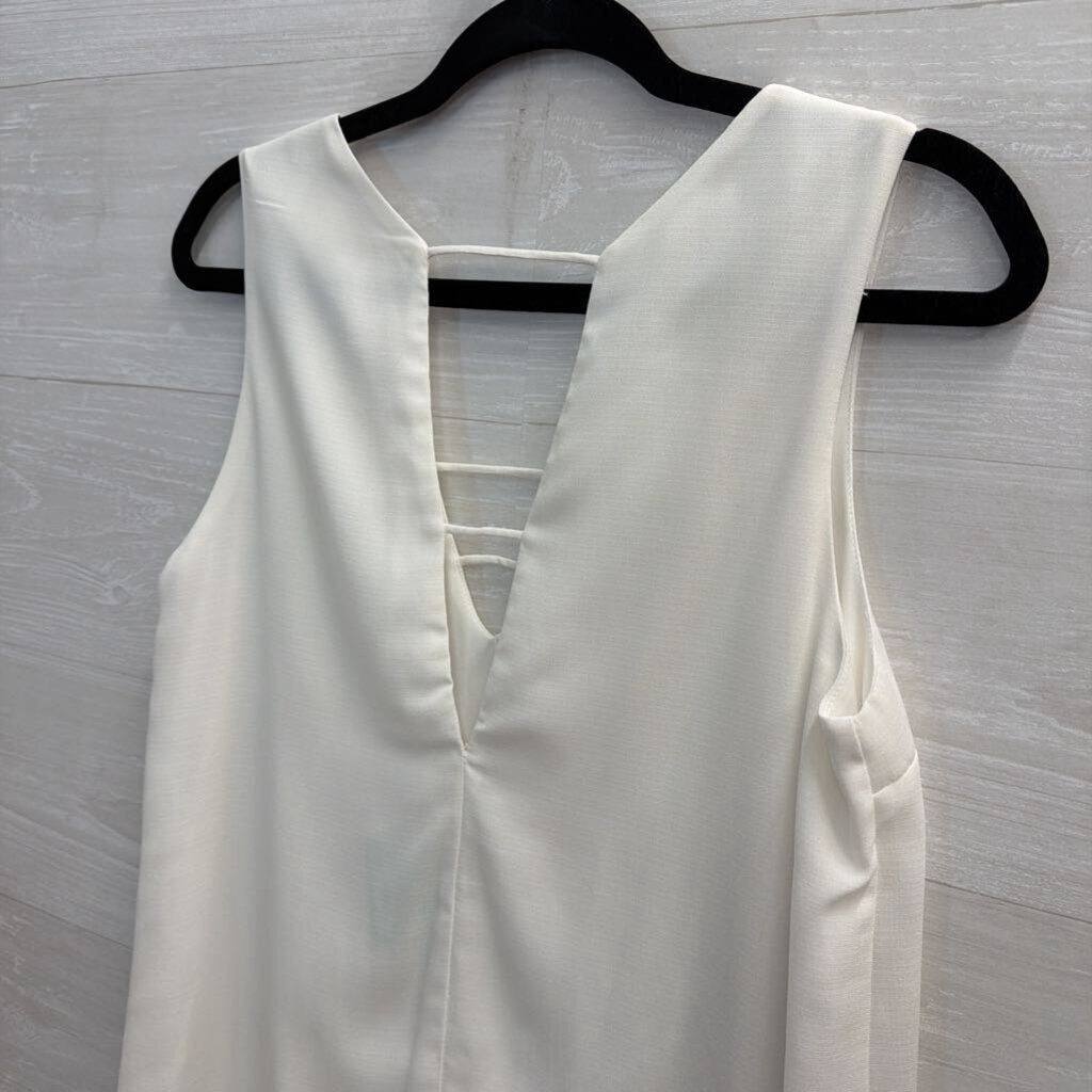 Love Riche White Sleeveless Shift Dress Medium