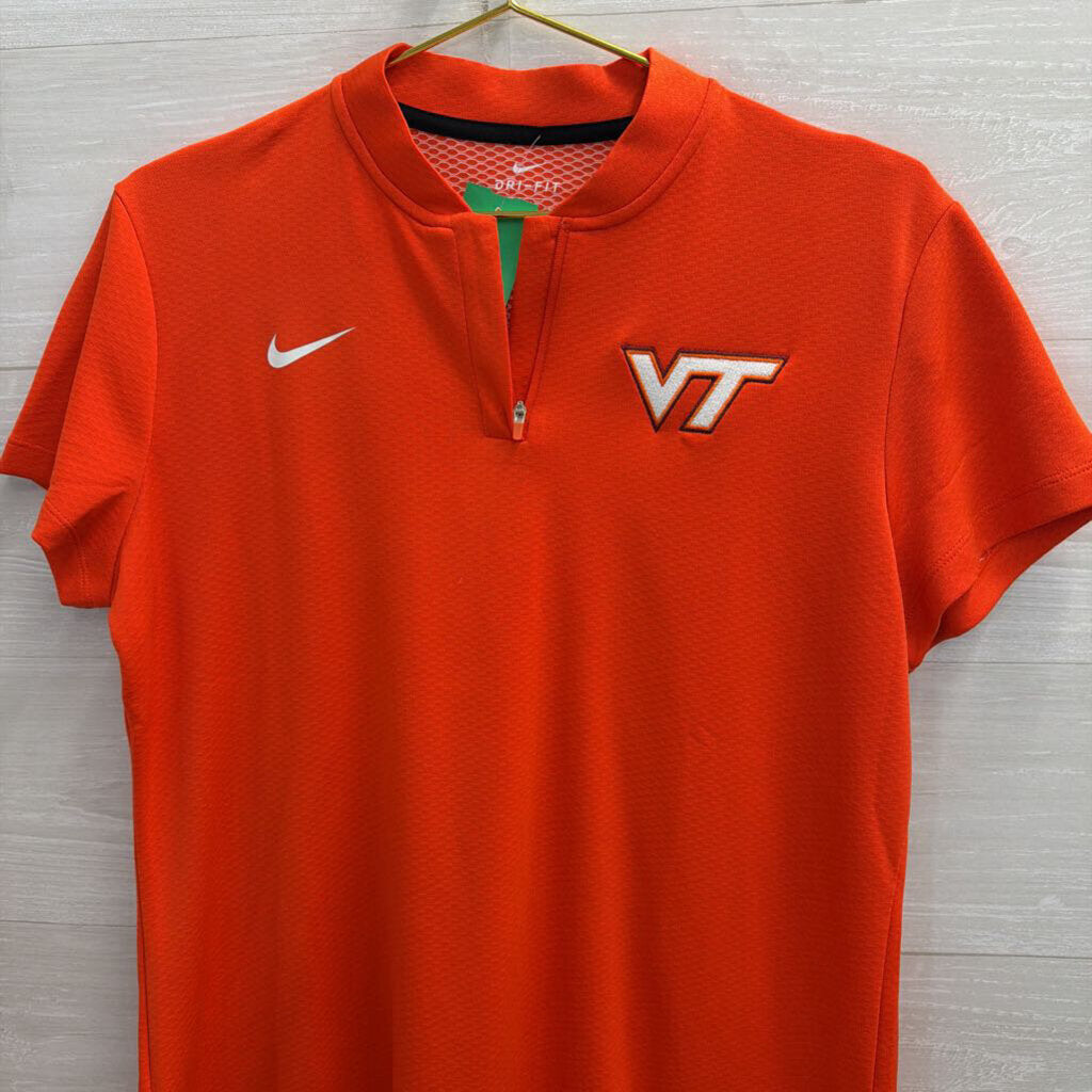 Nike Dri Fit Orange Short Sleeve Virginia Tech Top Extra Large