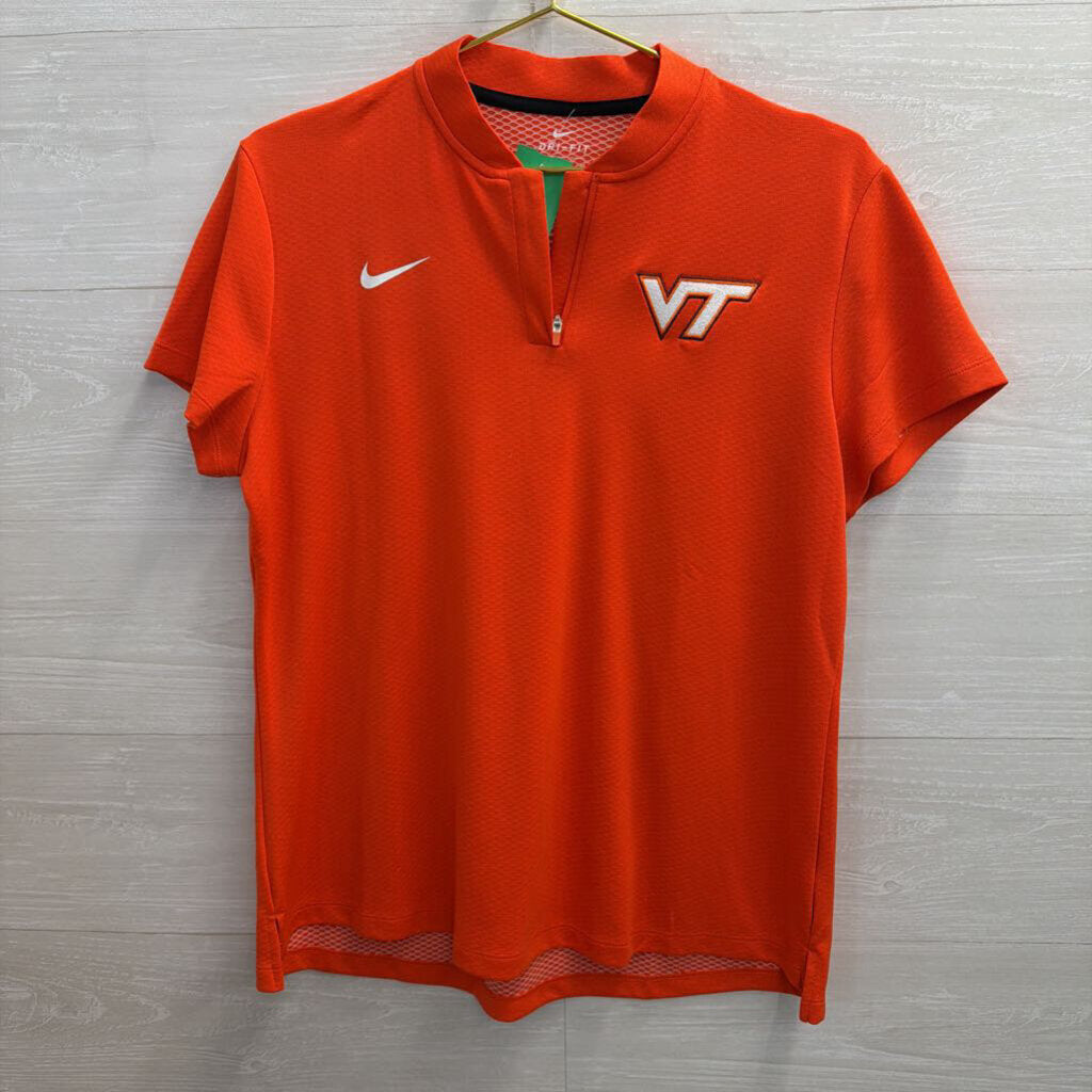 Nike Dri Fit Orange Short Sleeve Virginia Tech Top Extra Large