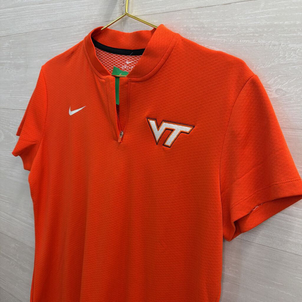 Nike Dri Fit Orange Short Sleeve Virginia Tech Top Extra Large