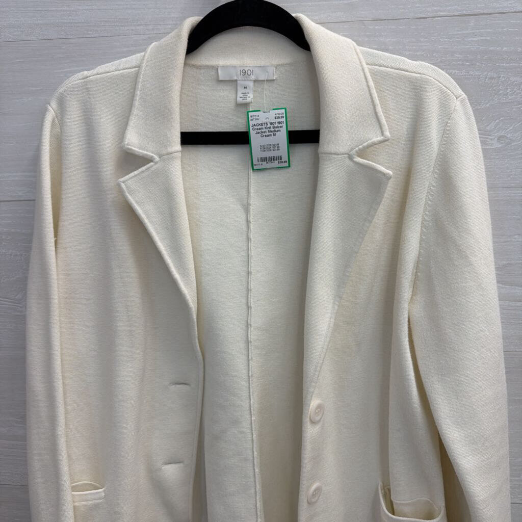 1901 Cream Knit Balzer Jacket Medium