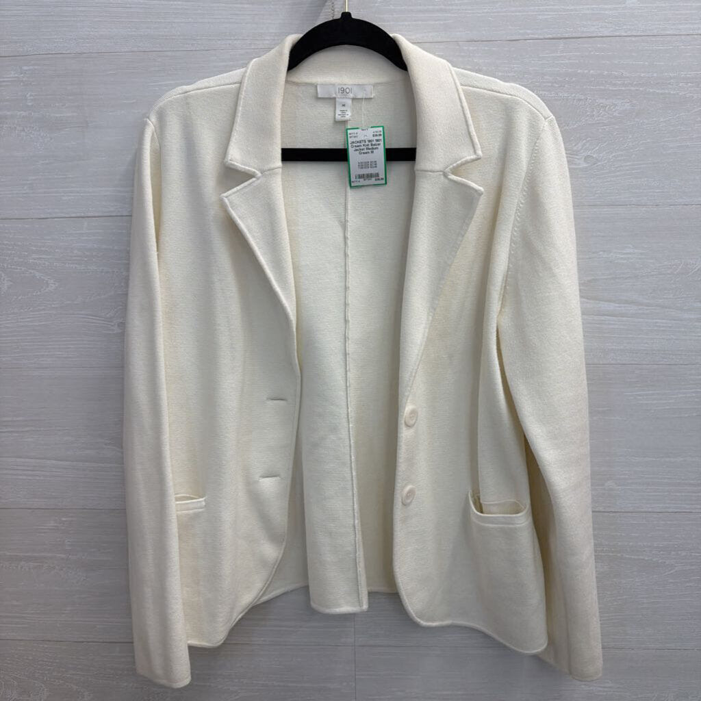 1901 Cream Knit Balzer Jacket Medium