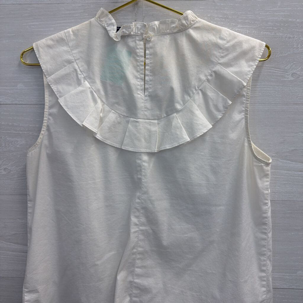 Halogen Cream Ruffle Detail Tank Top Medium