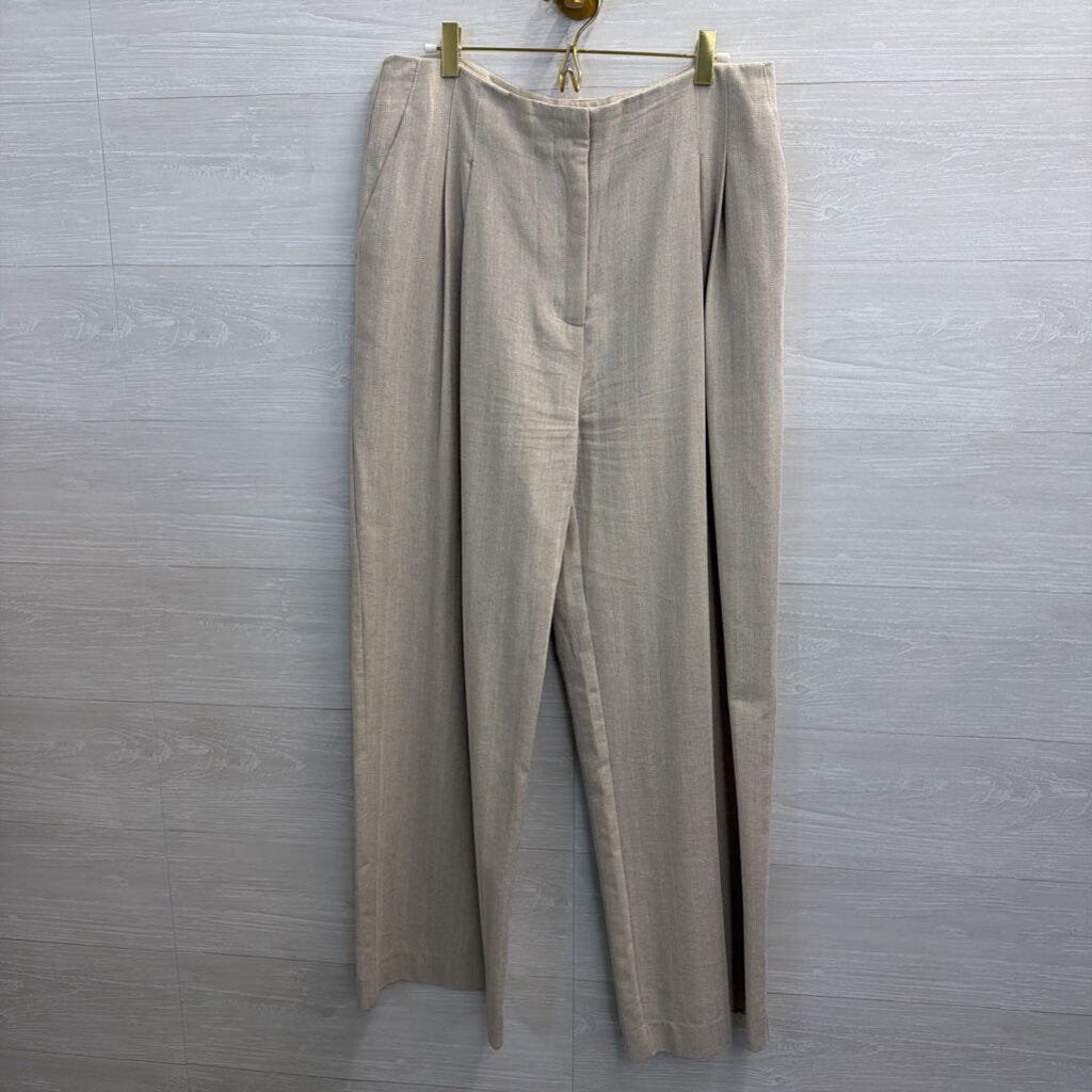 Top Shop Beige High Waisted Wide Leg Pants 10