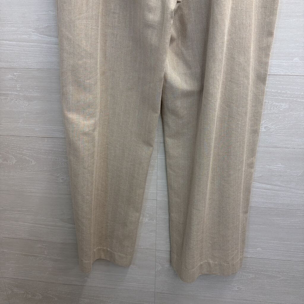Top Shop Beige High Waisted Wide Leg Pants 10