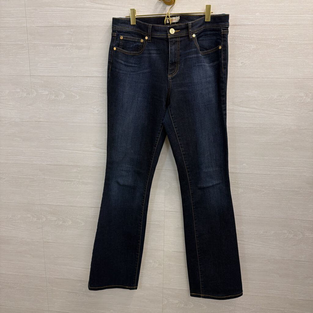 Tory Burch Dark Wash Classic Tory Boot Jeans 30