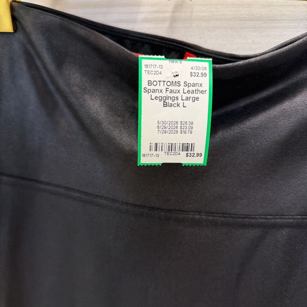 Spanx Faux Leather Leggings Large