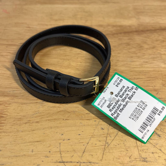 Banana Republic Black Thin Belt Medium