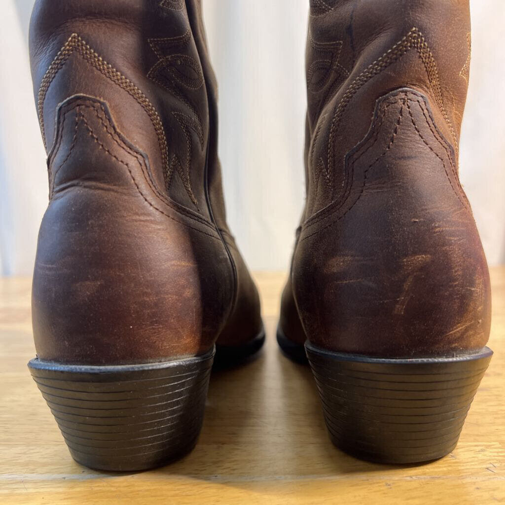 Ariat Brown Leather Heritage R Toe Western Boots 38