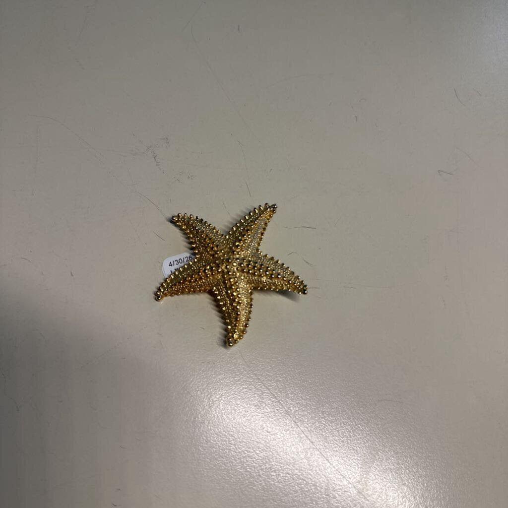 Vintage Gold Toned Starfish Pin