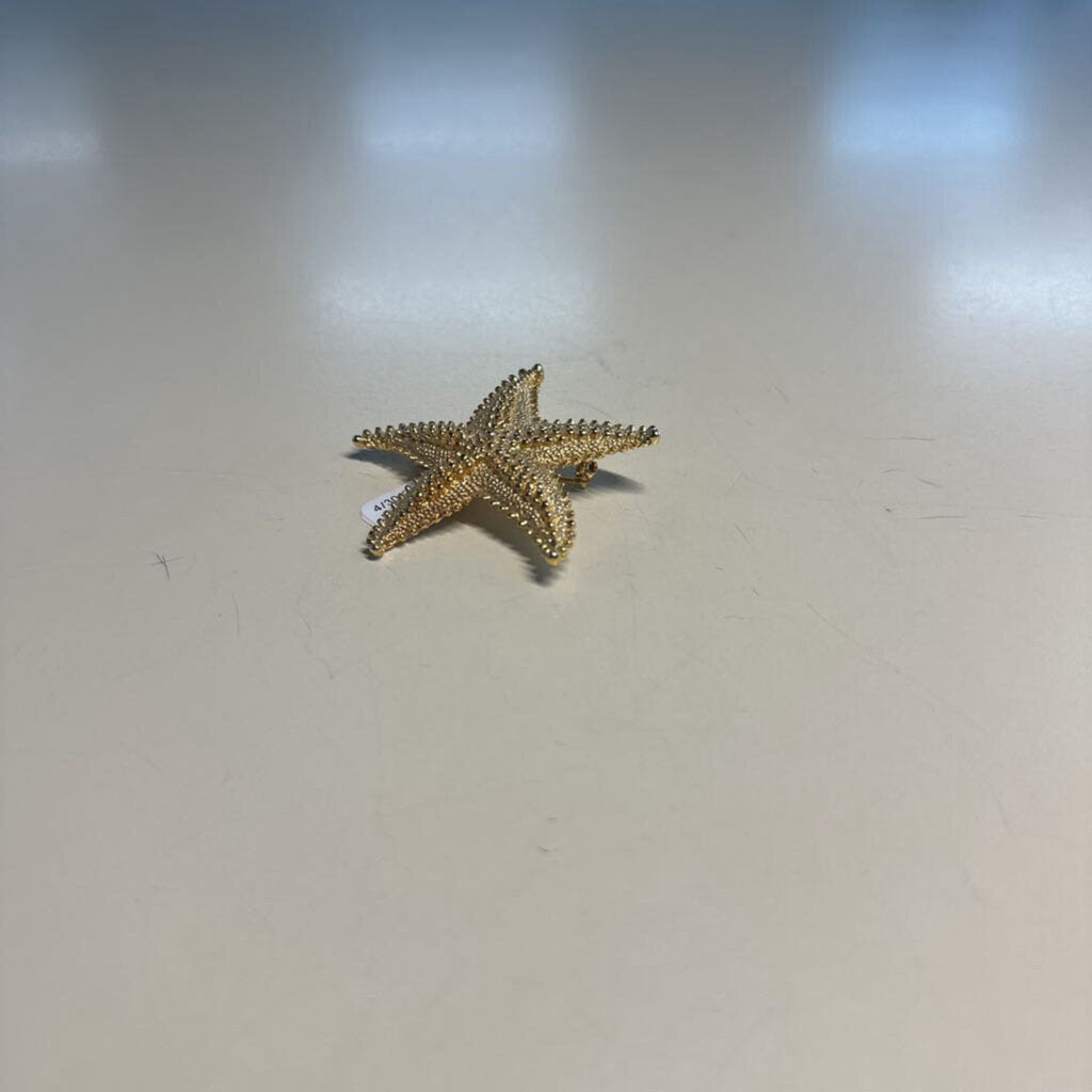 Vintage Gold Toned Starfish Pin