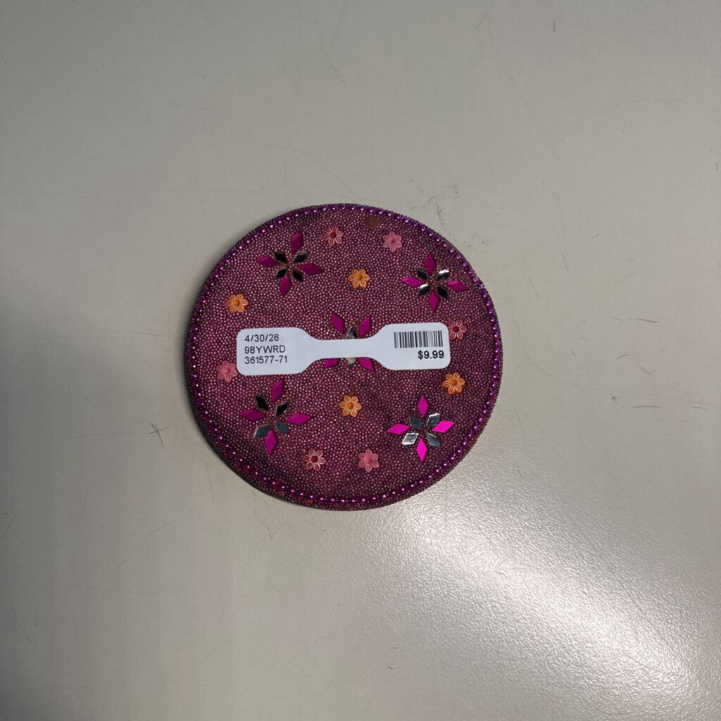 Pink Beaded Mirror