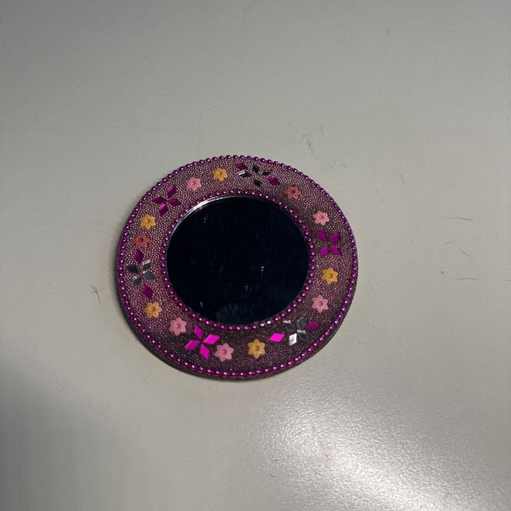 Pink Beaded Mirror