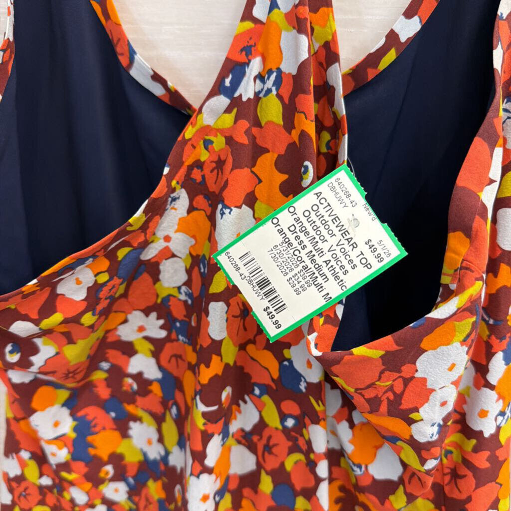 Outdoor Voices Orange/Multi Athletic Dress Medium