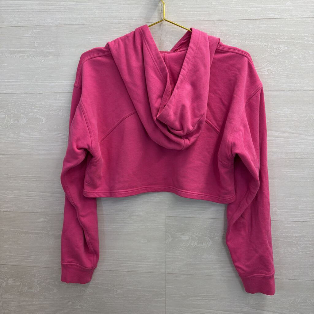 Lululemon Hot Pink Cropped All Yours Hoodie Small/Medium