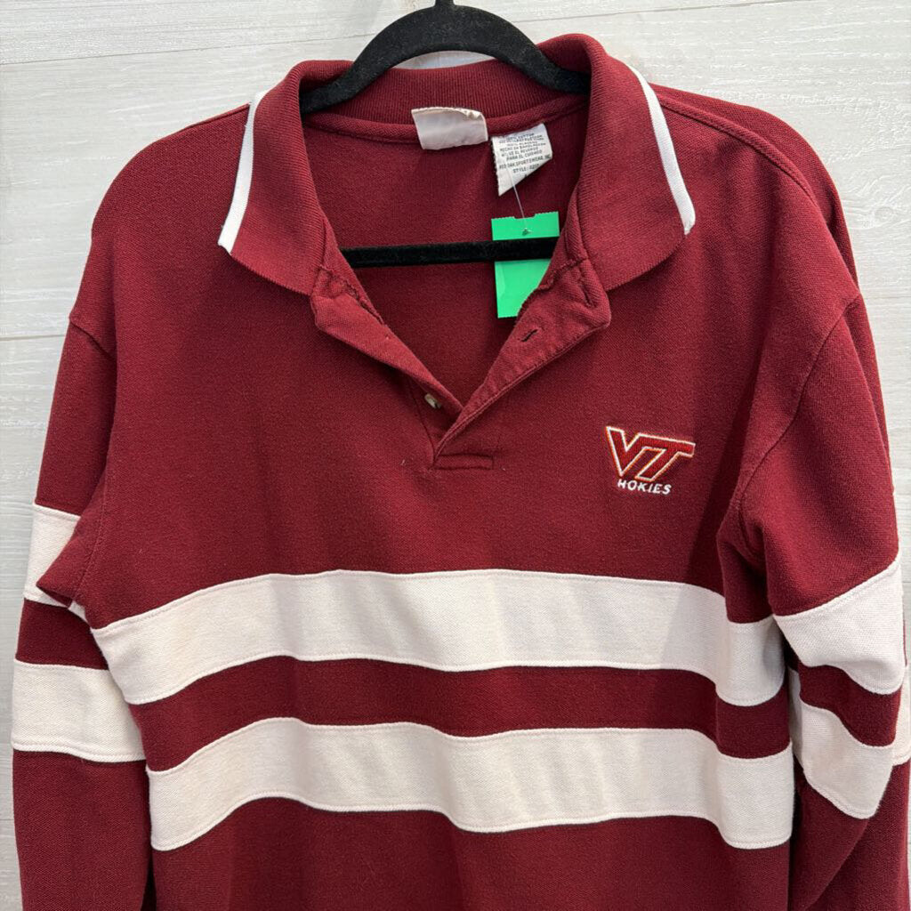 Virginia Tech Vintage Rugby Long Sleeve Shirt Large