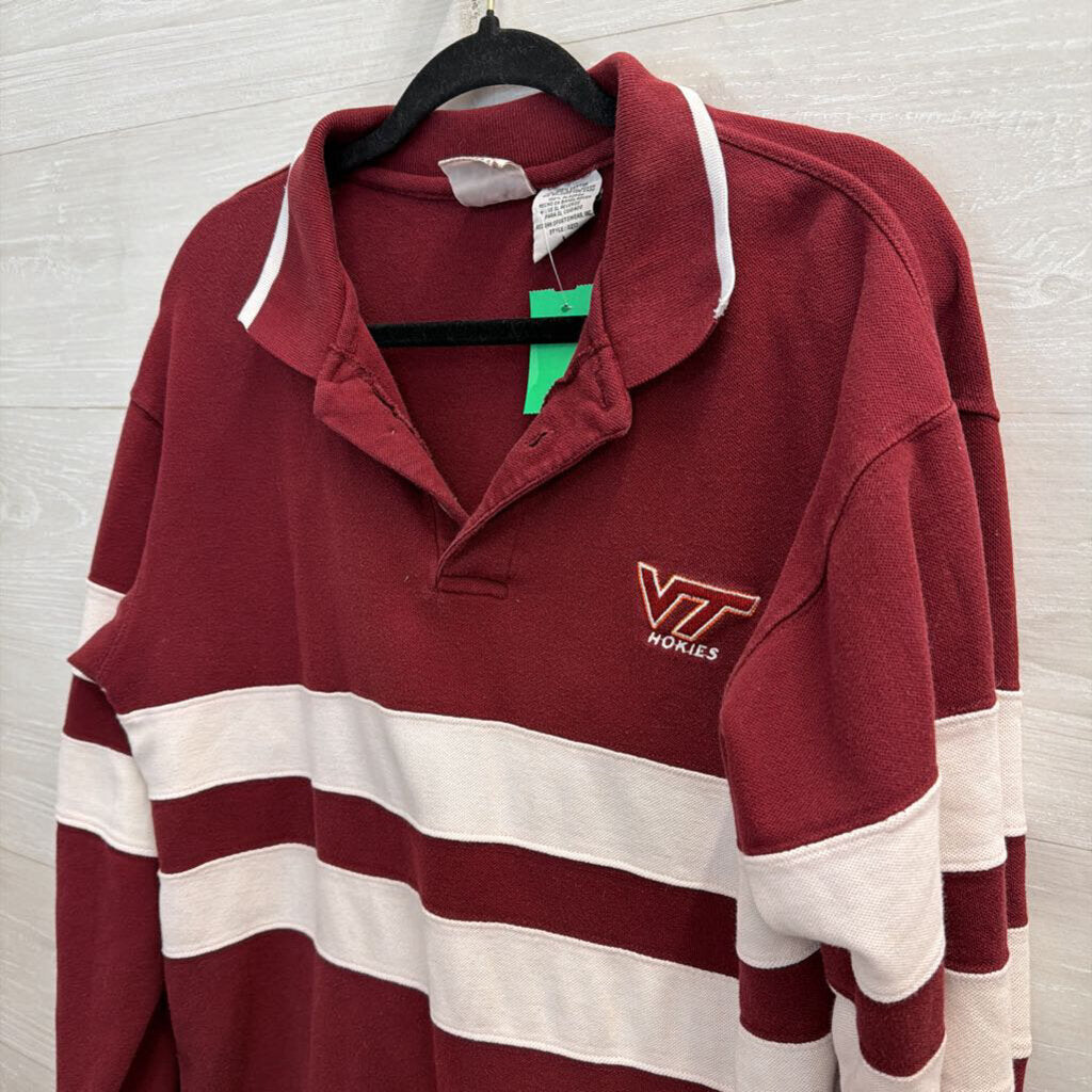 Virginia Tech Vintage Rugby Long Sleeve Shirt Large