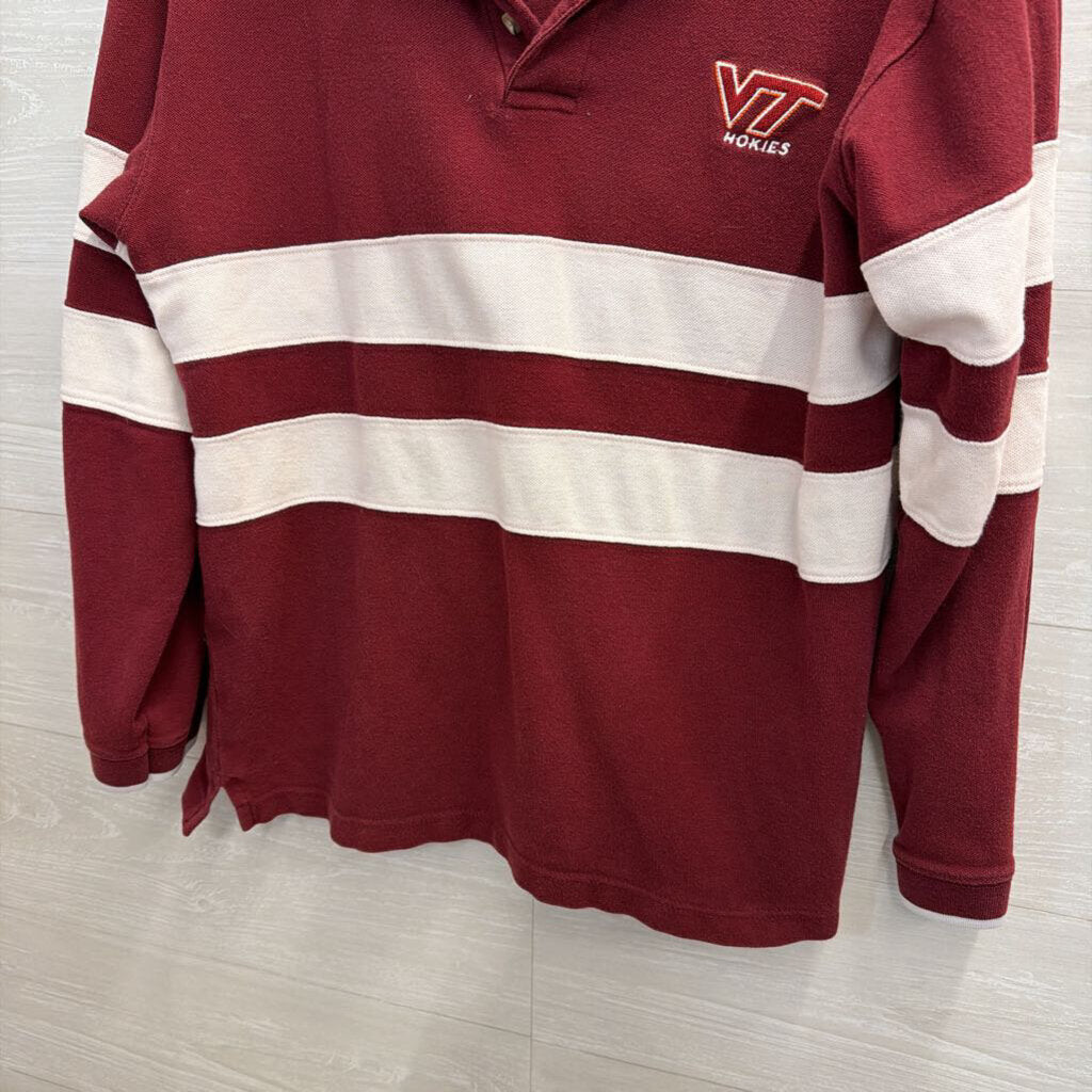 Virginia Tech Vintage Rugby Long Sleeve Shirt Large