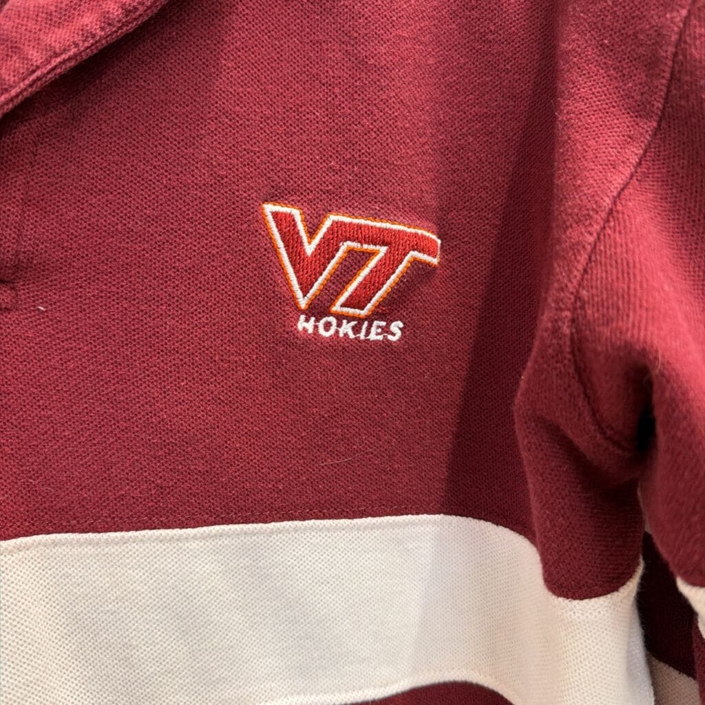 Virginia Tech Vintage Rugby Long Sleeve Shirt Large