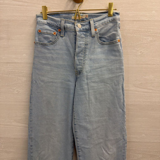 Levi Ribcage Straight Light Wash Jeans 26