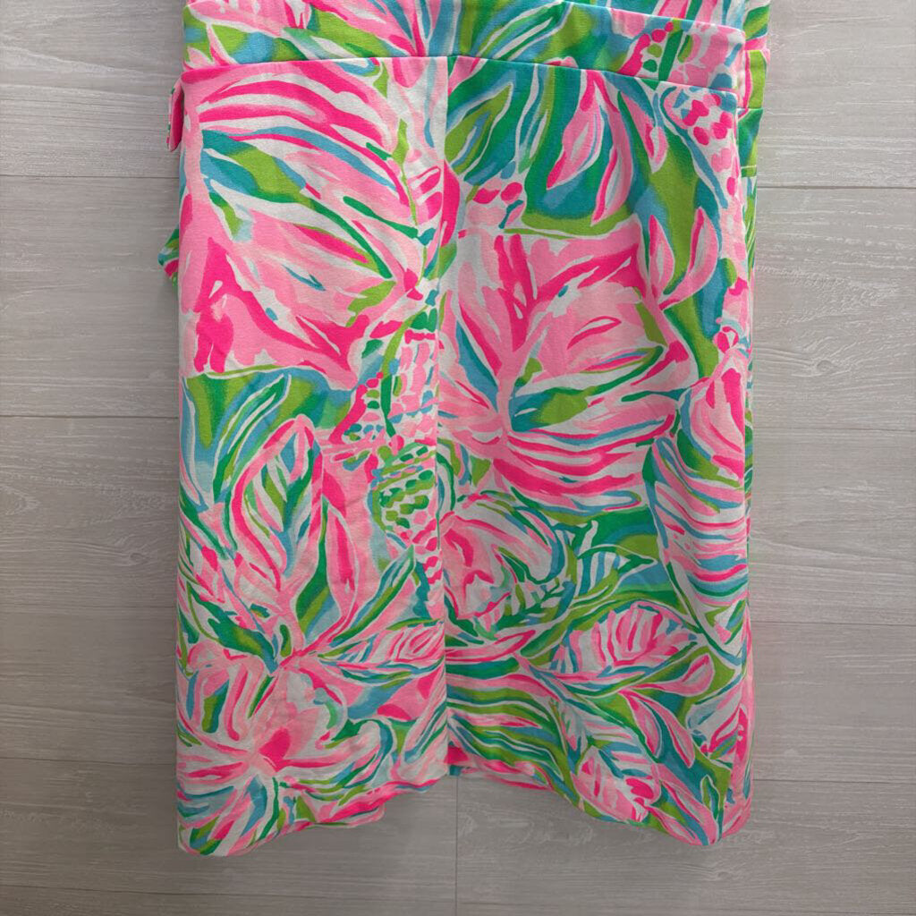 Lilly Pulitzer Romee Wrap Dress Tropical Print Large