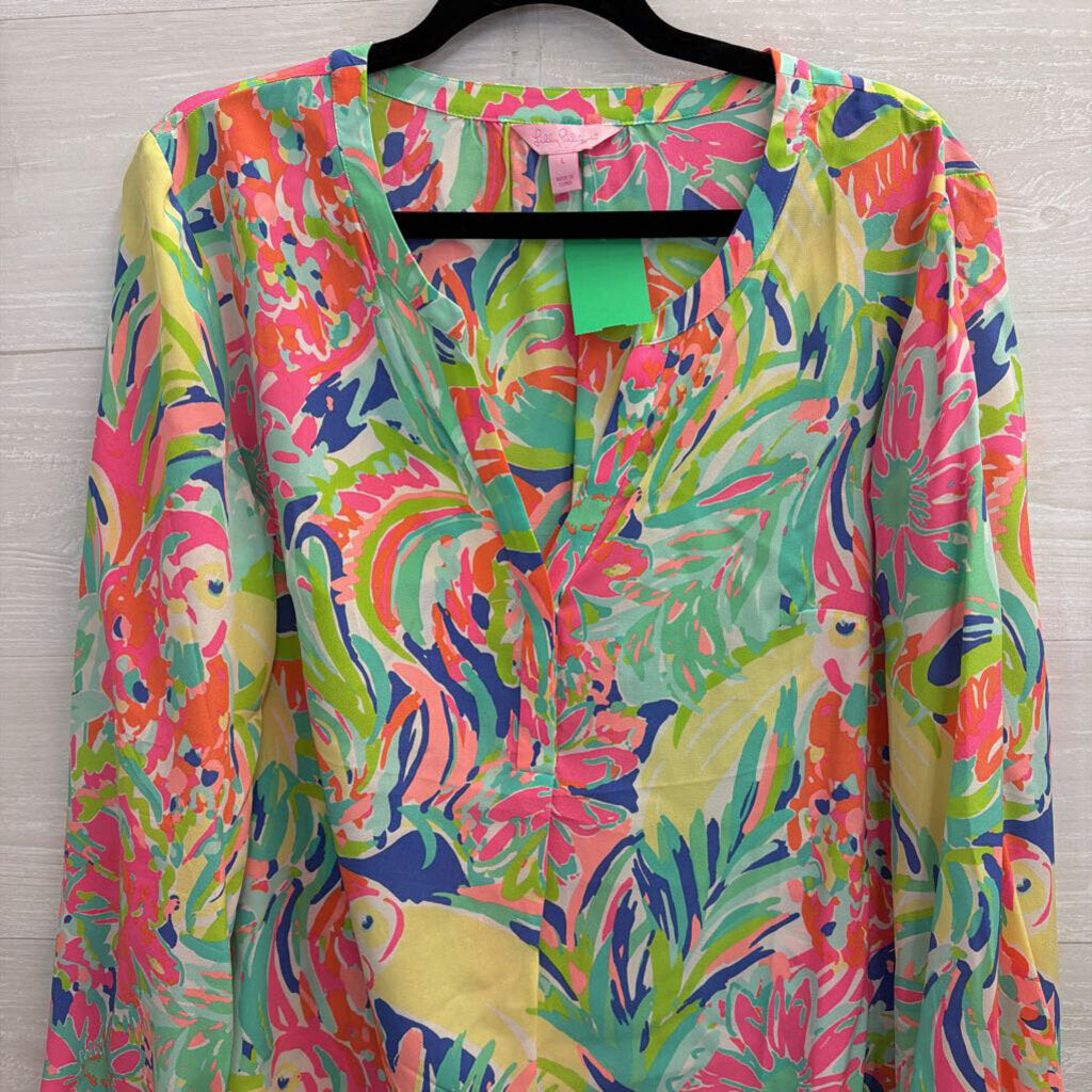 Lilly Puliter Stacey Top "Casa Banana" Print Large