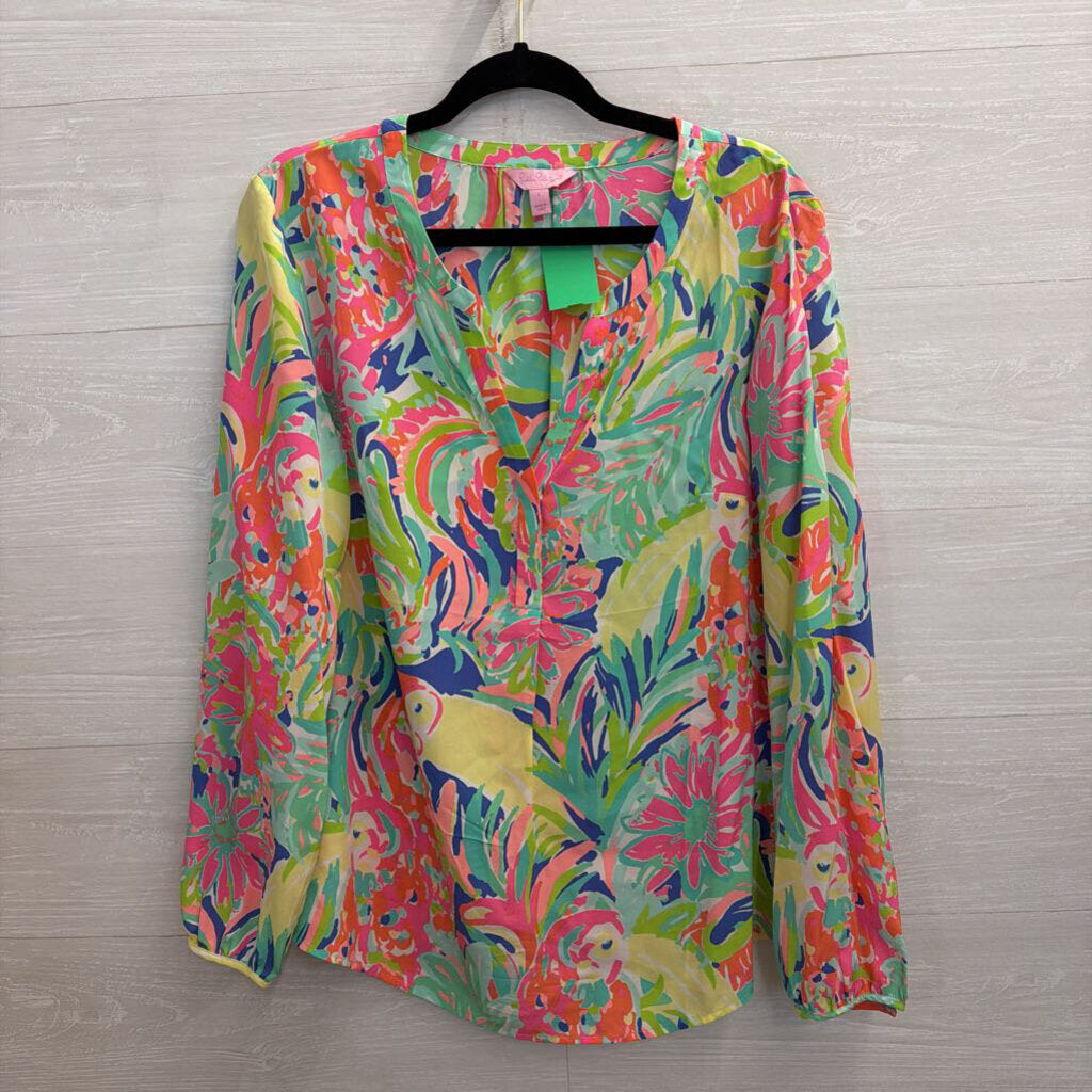 Lilly Puliter Stacey Top "Casa Banana" Print Large
