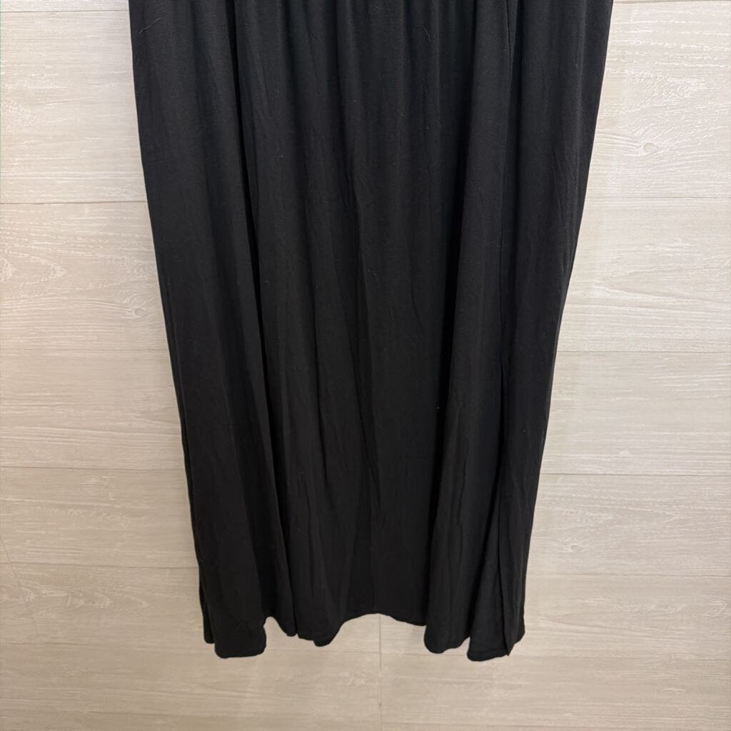 Black Tank Midi Dress Stretch Large