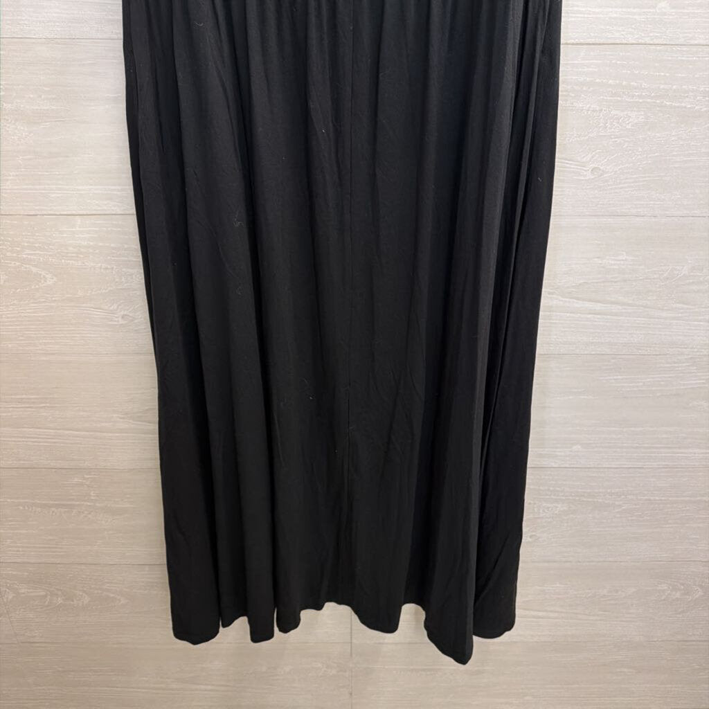 Black Tank Midi Dress Stretch Large