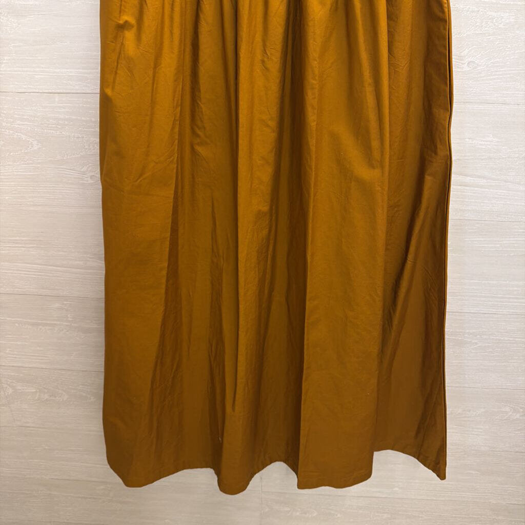 Brown Mock Neck Sleeveless Maxi Dress Large