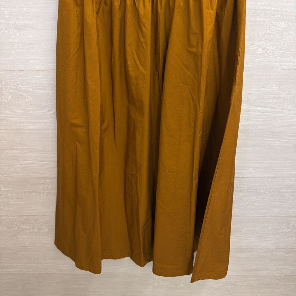 Brown Mock Neck Sleeveless Maxi Dress Large