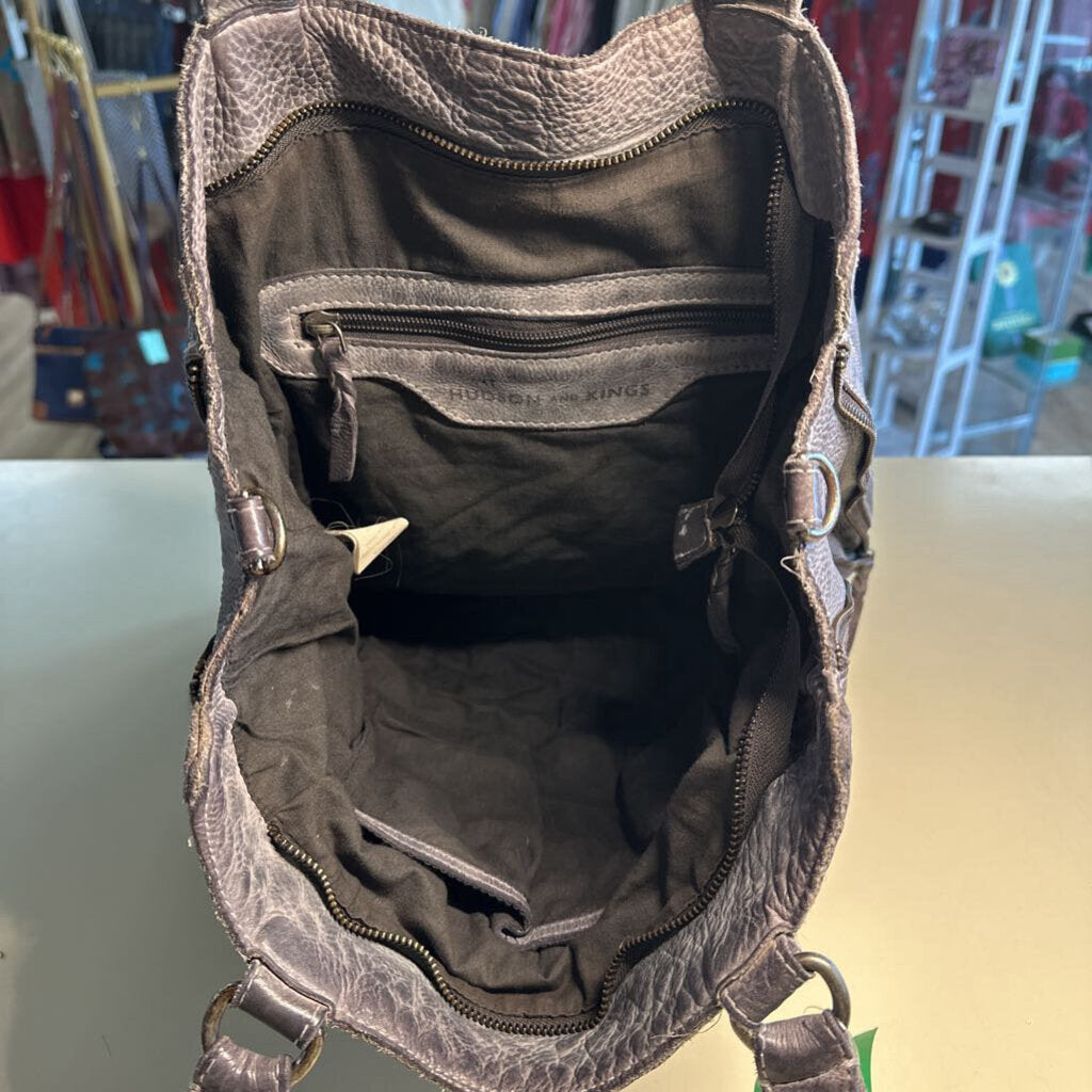 Hudson and Kings Grey Woven Tote Bag
