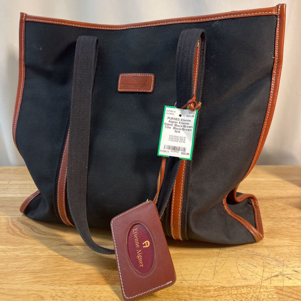 Etienne Aigner Black/Brown Tote