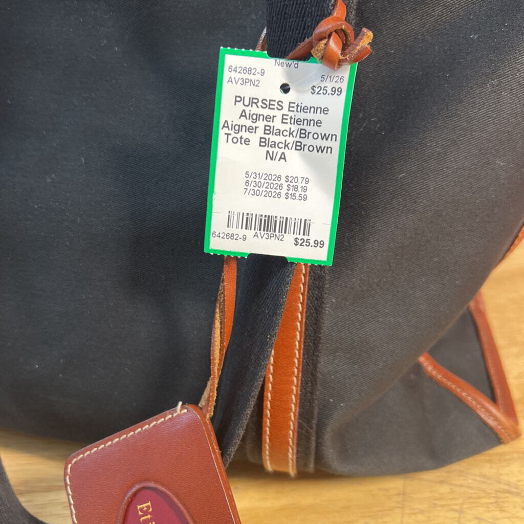 Etienne Aigner Black/Brown Tote