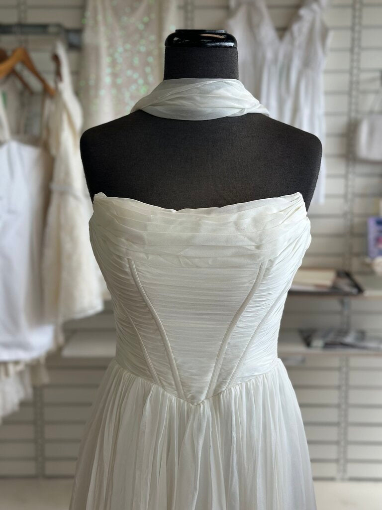 All Who Wander Avalon Silk Chiffon Bridal Dress 8
