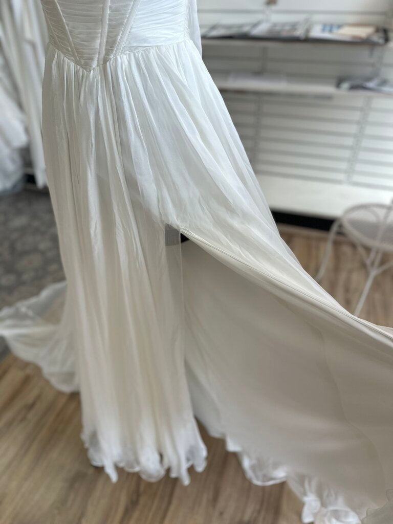 All Who Wander Avalon Silk Chiffon Bridal Dress 8