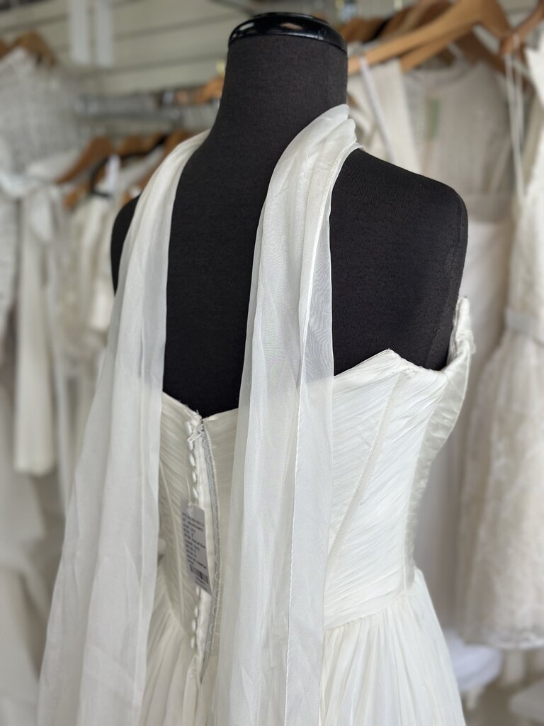 All Who Wander Avalon Silk Chiffon Bridal Dress 8