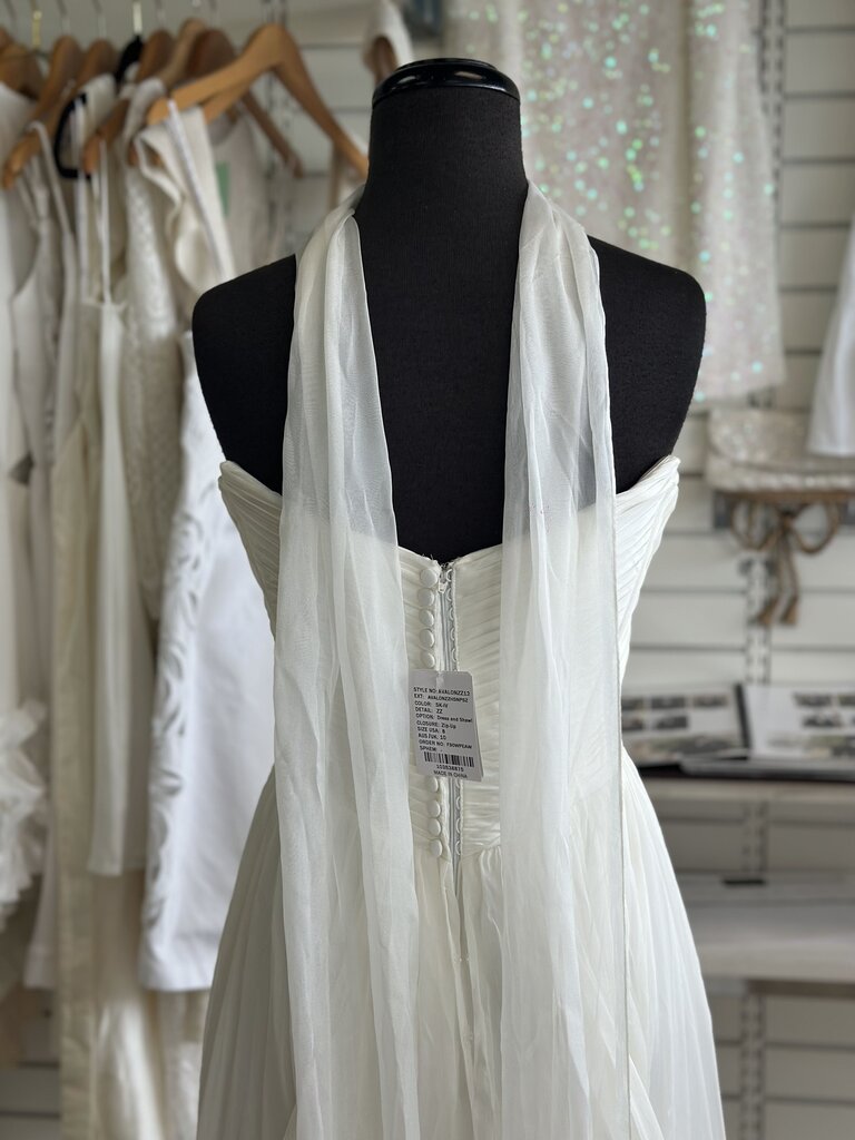 All Who Wander Avalon Silk Chiffon Bridal Dress 8