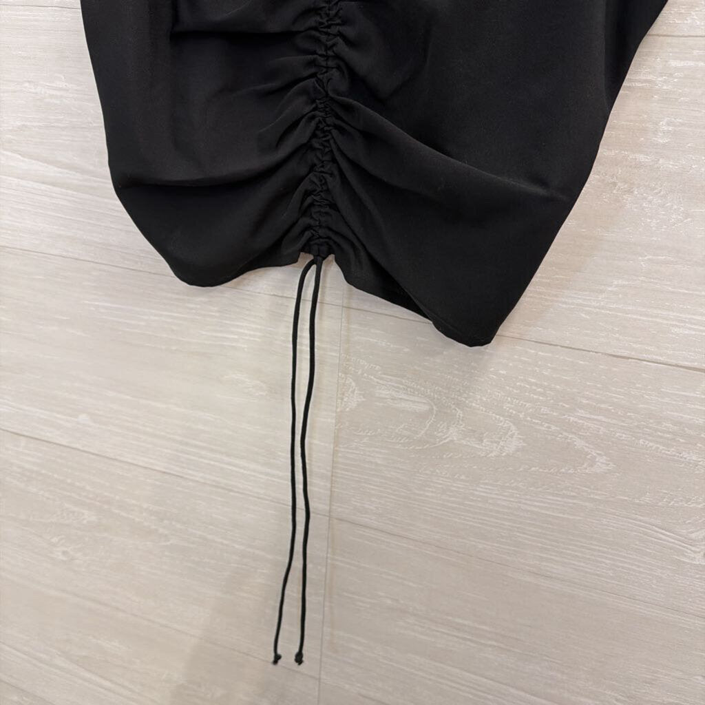 Vero Moda Black Ruched Front Cropped Tank Top Small